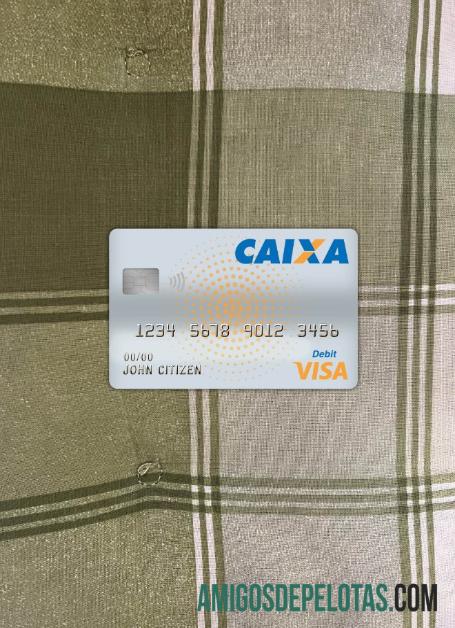 Cartão de Débito Visa Banco Caixa Brasil Photolook Frente exemplo
